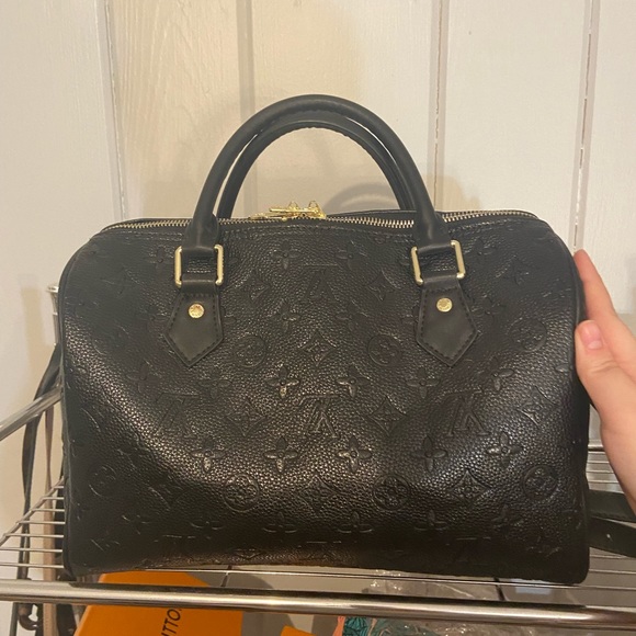 Black embossed speedy style satchel - Picture 2 of 9